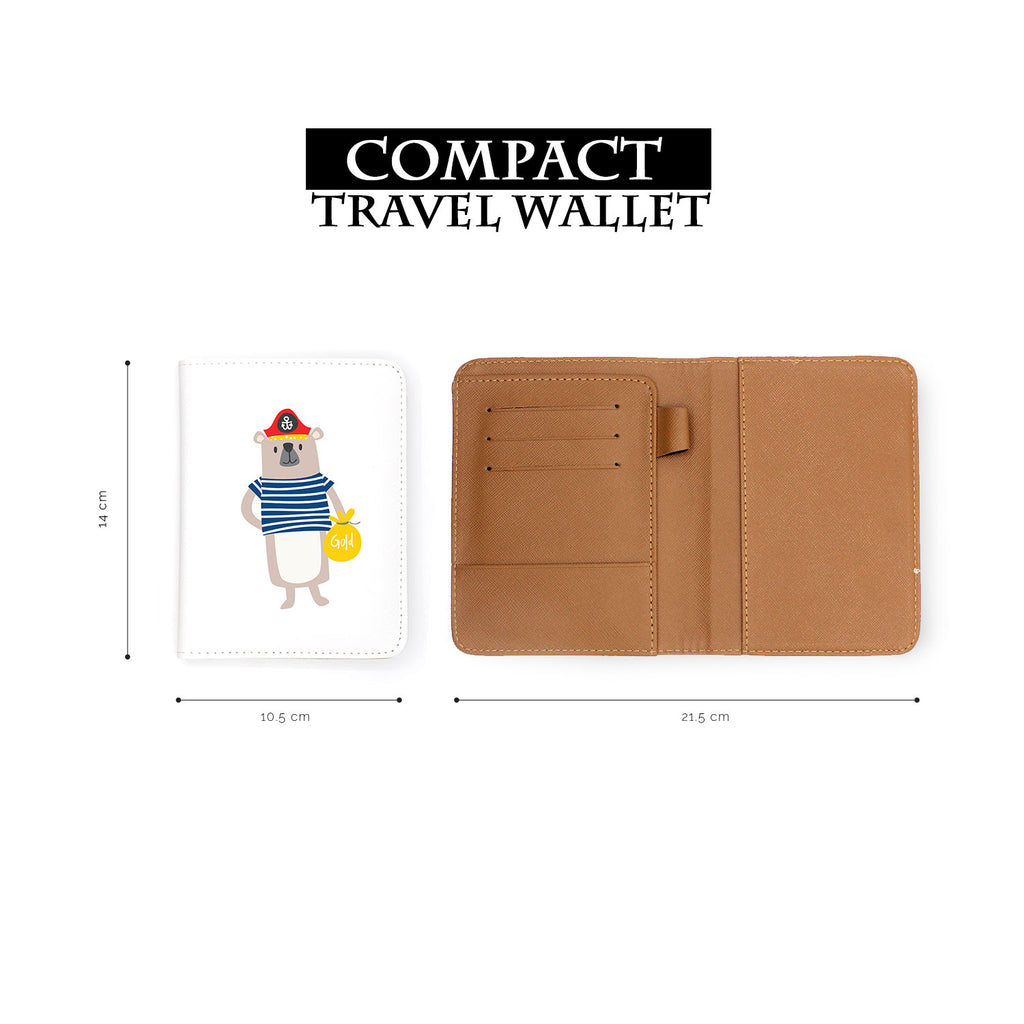 compact size of personalized RFID blocking passport travel wallet with Captain design