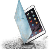Drop protection from the personalized iPad folio case with Marble Gold design 