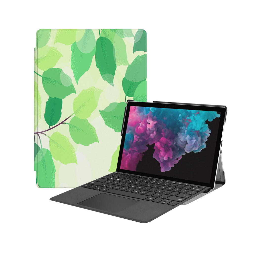 the Hero Image of Personalized Microsoft Surface Pro and Go Case with Leaves design