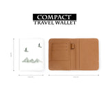 compact size of personalized RFID blocking passport travel wallet with Watercolor Elements design