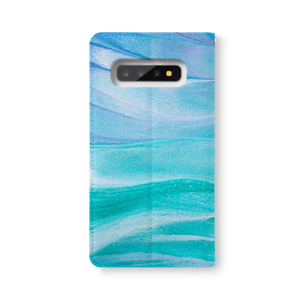 Back Side of Personalized Samsung Galaxy Wallet Case with AbstractPainting2 design - swap