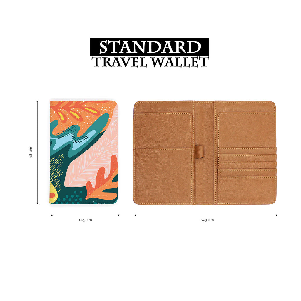 standard size of personalized RFID blocking passport travel wallet with Collage Patterns design