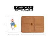 standard size of personalized RFID blocking passport travel wallet with Captain design
