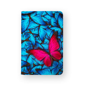 front view of personalized RFID blocking passport travel wallet with Butterfly design