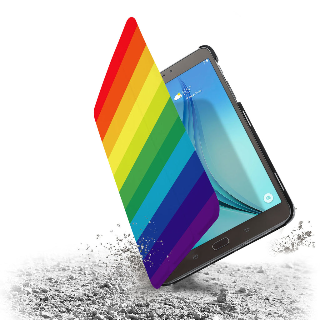 the drop protection feature of Personalized Samsung Galaxy Tab Case with Rainbow design