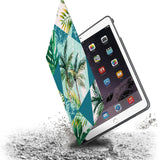 Drop protection from the personalized iPad folio case with Tropical Leaves design 