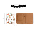compact size of personalized RFID blocking passport travel wallet with Forest Friends design