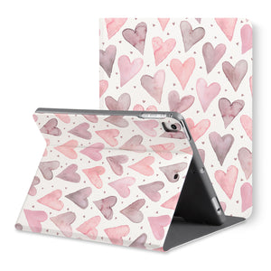 The back view of personalized iPad folio case with Love design - swap
