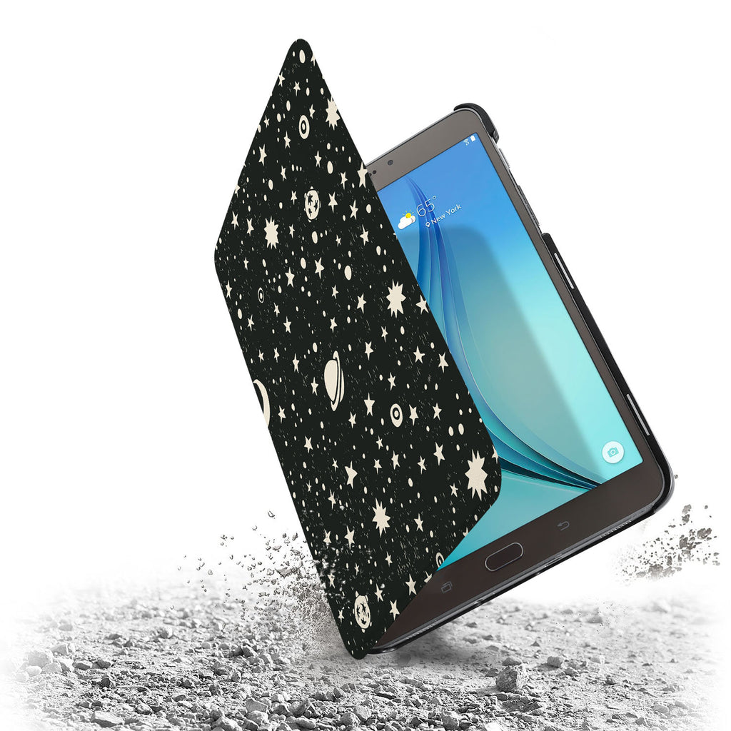 the drop protection feature of Personalized Samsung Galaxy Tab Case with Space design