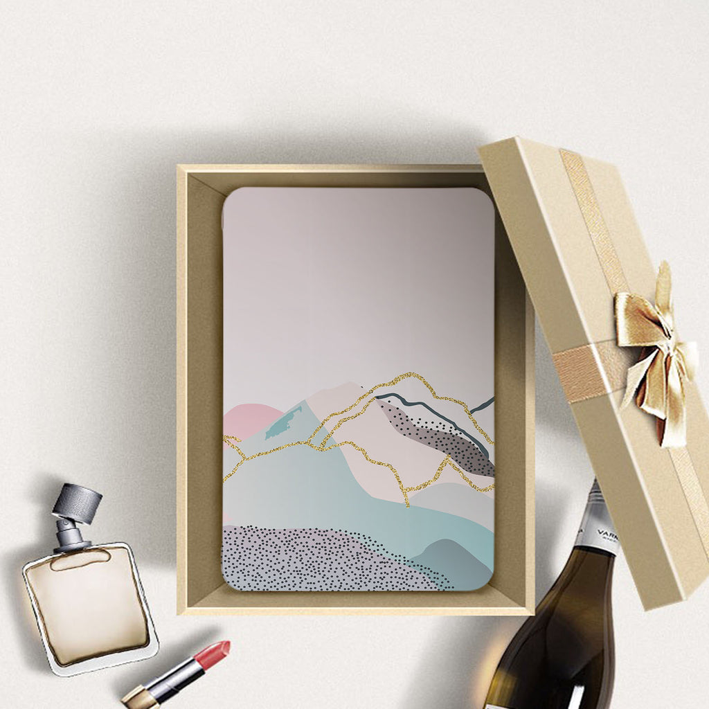 Personalized Samsung Galaxy Tab Case with Marble Art design in a gift box