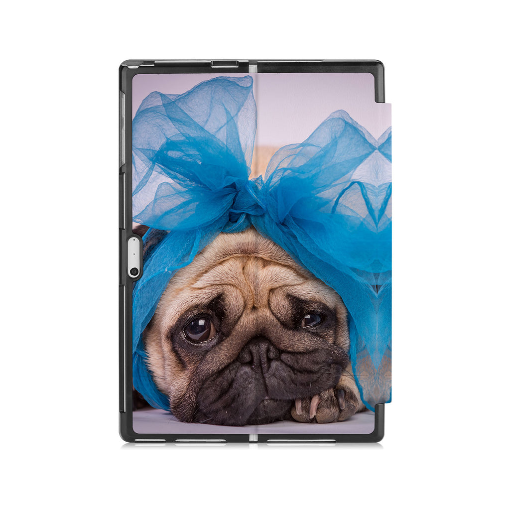 the back side of Personalized Microsoft Surface Pro and Go Case with Dog design