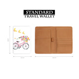 standard size of personalized RFID blocking passport travel wallet with Springtime design