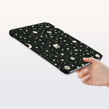 a hand is holding the Personalized Samsung Galaxy Tab Case with Space design