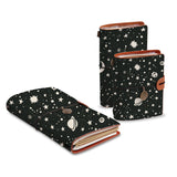 three size of midori style traveler's notebooks with Space design