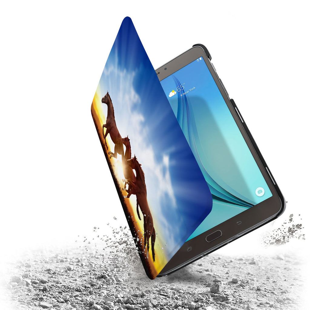 the drop protection feature of Personalized Samsung Galaxy Tab Case with Horse design