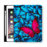 frontview of personalized iPad folio case with Butterfly design