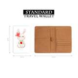 standard size of personalized RFID blocking passport travel wallet with Bunny design