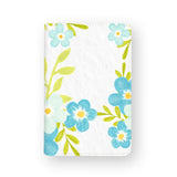 front view of personalized RFID blocking passport travel wallet with Charm Floral design