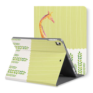 The back view of personalized iPad folio case with Cute Animal 2 design - swap
