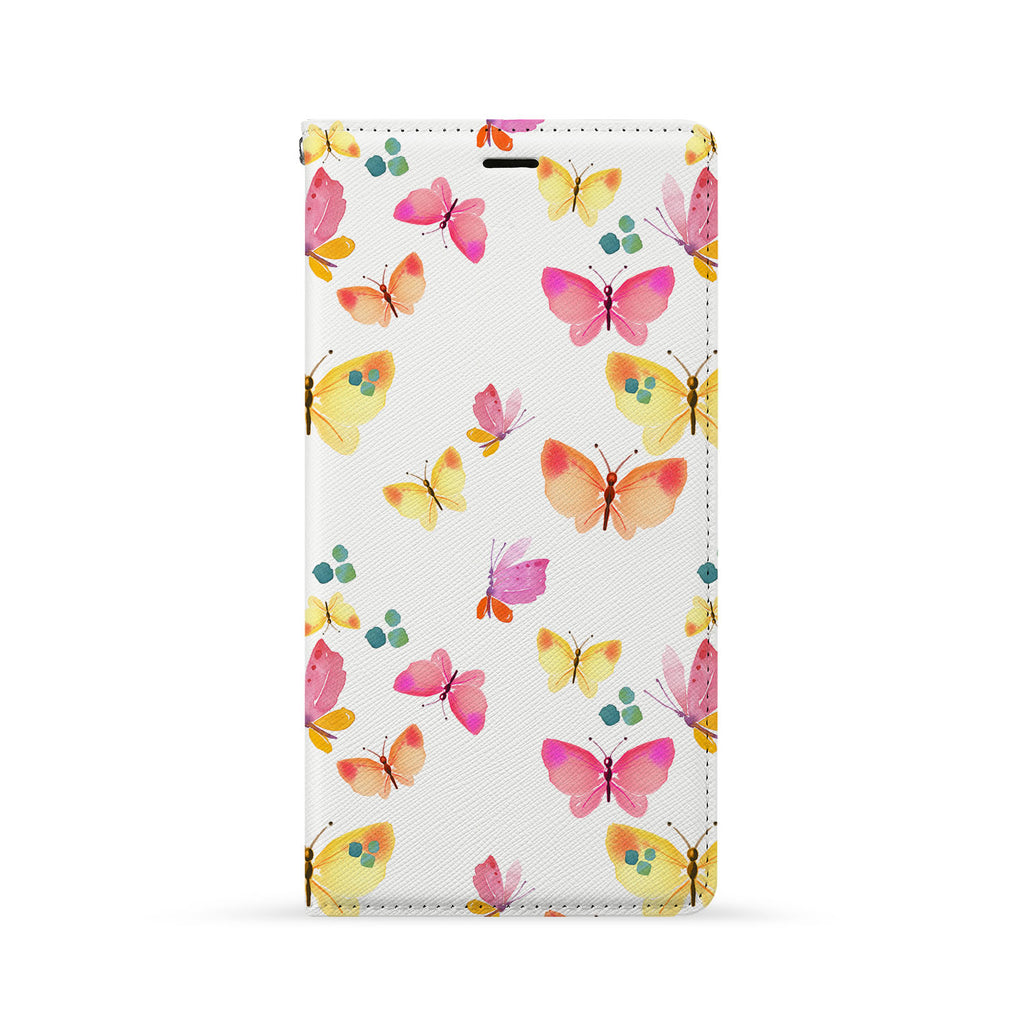 Front Side of Personalized iPhone Wallet Case with Butterfly design