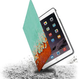 Drop protection from the personalized iPad folio case with Rusted Metal design 