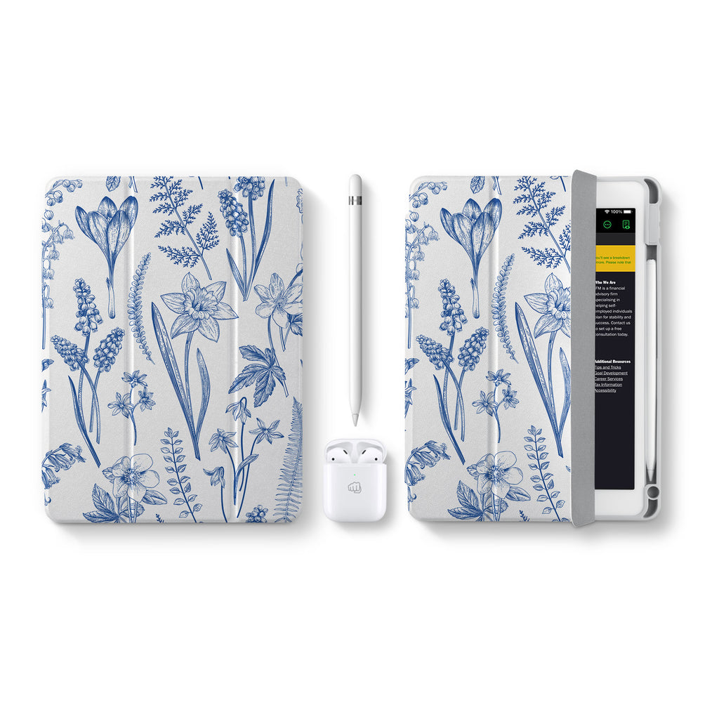 Vista Case iPad Premium Case with Flower Design perfect fit for easy and comfortable use. Durable & solid frame protecting the tablet from drop and bump.
