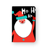 front view of personalized RFID blocking passport travel wallet with Christmas Character design