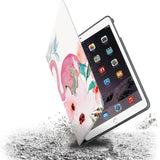 Drop protection from the personalized iPad folio case with Flamingo design 