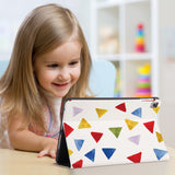 Enjoy the videos or books on a movie stand mode with the personalized iPad folio case with Geometry Pattern design