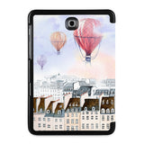 the back view of Personalized Samsung Galaxy Tab Case with Travel design