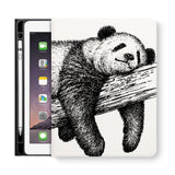 frontview of personalized iPad folio case with Cute Animal design
