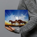 hardshell case with Horse design combines a sleek hardshell design with vibrant colors for stylish protection against scratches, dents, and bumps for your Macbook