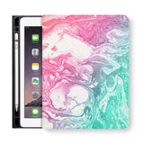 frontview of personalized iPad folio case with Abstract Oil Painting design