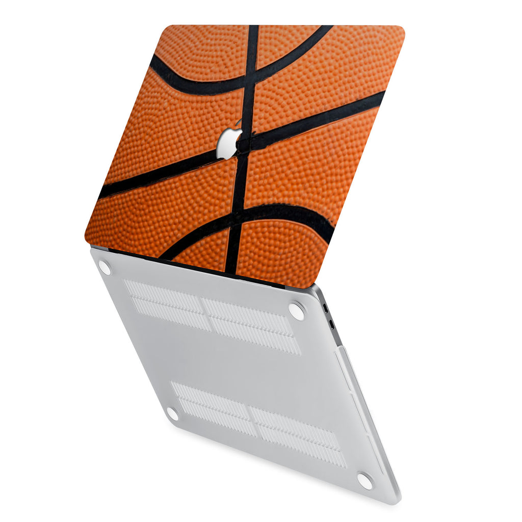 hardshell case with Sport design has rubberized feet that keeps your MacBook from sliding on smooth surfaces