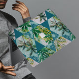 hardshell case with Tropical Leaves design holds up to scratches, punctures, and dents