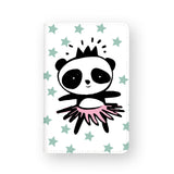 front view of personalized RFID blocking passport travel wallet with Pandas design