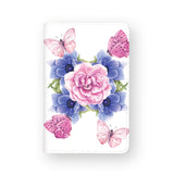 front view of personalized RFID blocking passport travel wallet with Summer Bloom design
