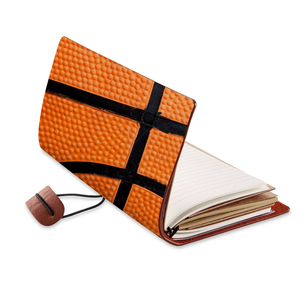 opened view of midori style traveler's notebook with Sport design