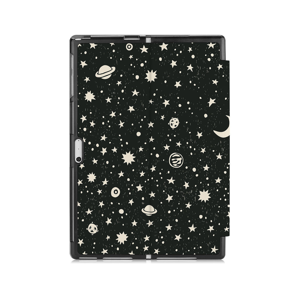 the back side of Personalized Microsoft Surface Pro and Go Case with Space design