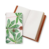 opened midori style traveler's notebook with Flat Flower design