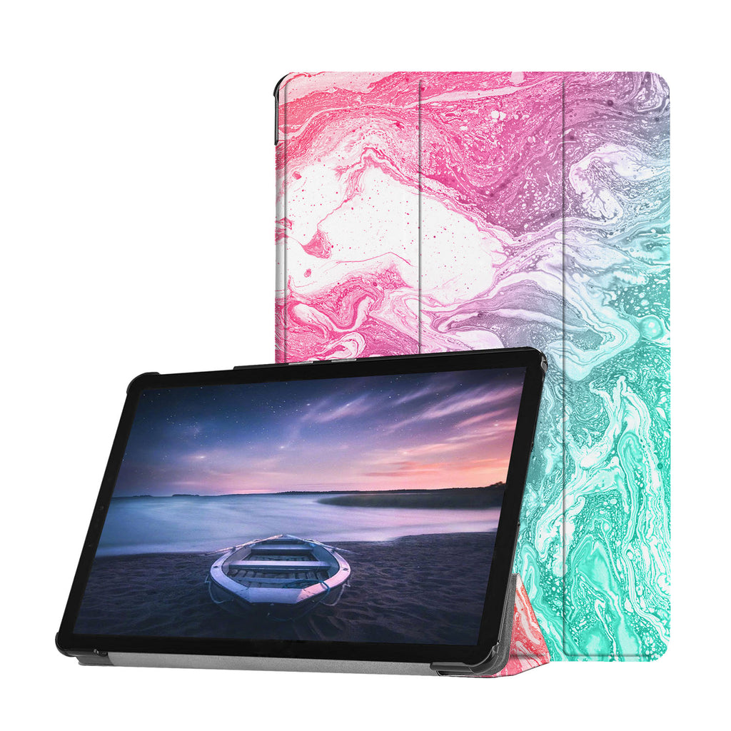 Personalized Samsung Galaxy Tab Case with Abstract Oil Painting design provides screen protection during transit