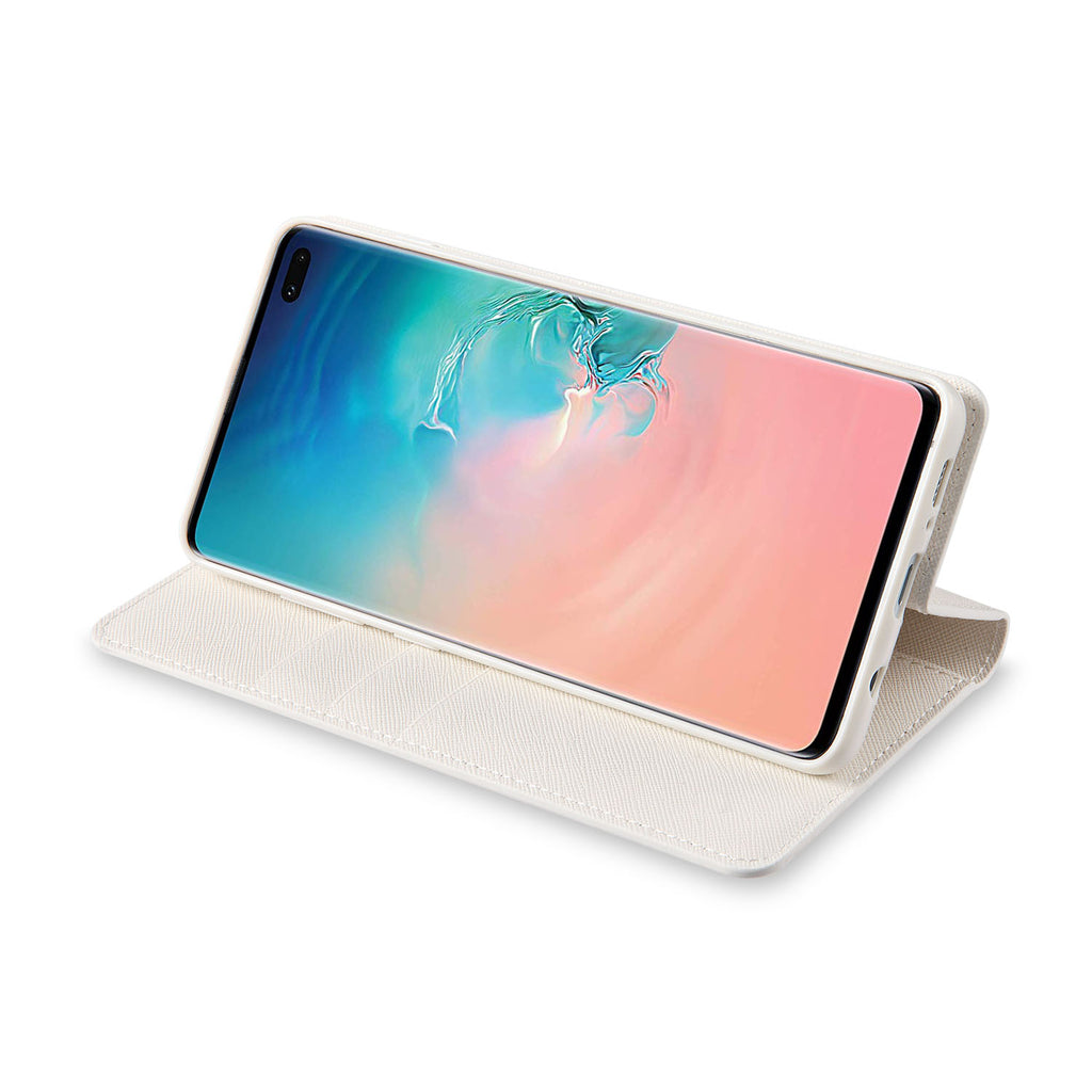 Our wallet case folds into a display stand for hands-free usage anywhere