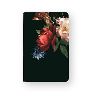 front view of personalized RFID blocking passport travel wallet with Flowers design