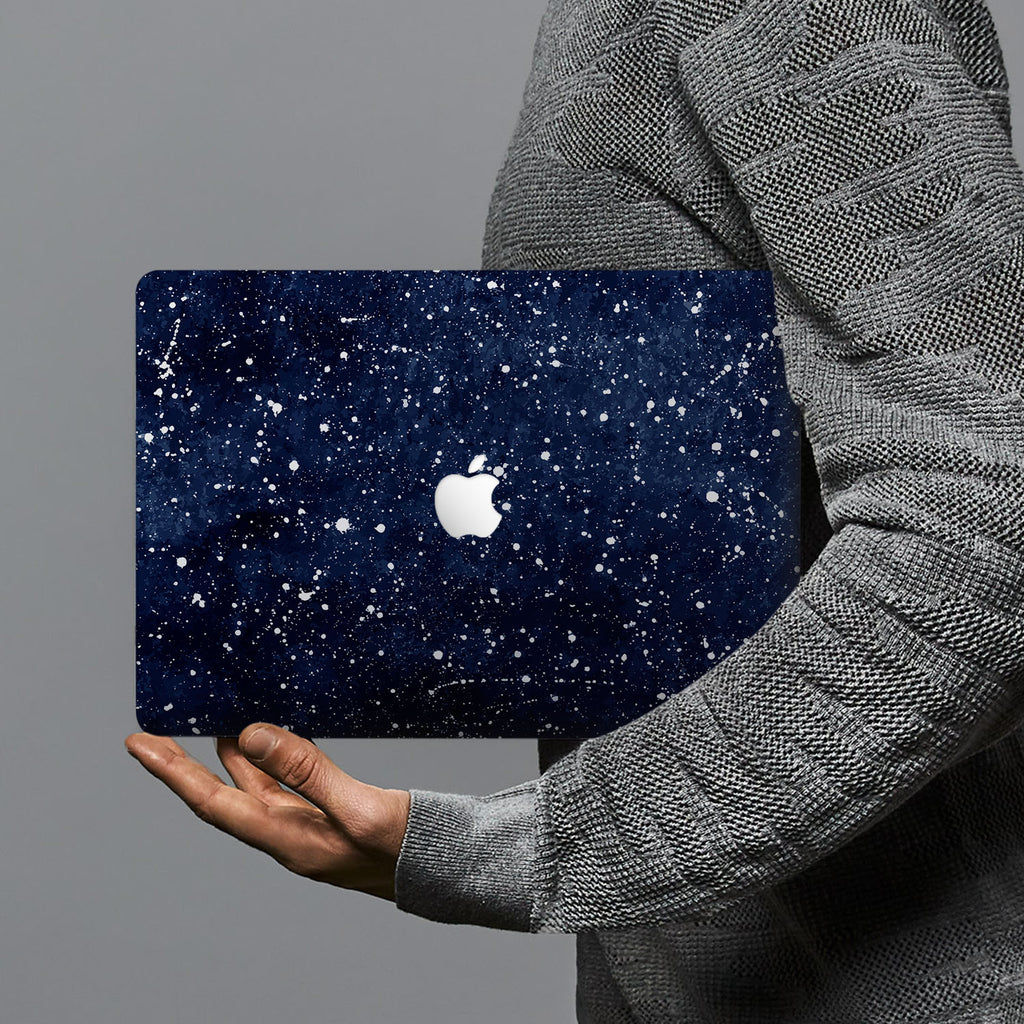 hardshell case with Galaxy Universe design combines a sleek hardshell design with vibrant colors for stylish protection against scratches, dents, and bumps for your Macbook