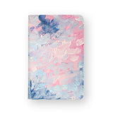front view of personalized RFID blocking passport travel wallet with Oil Painting Abstract design