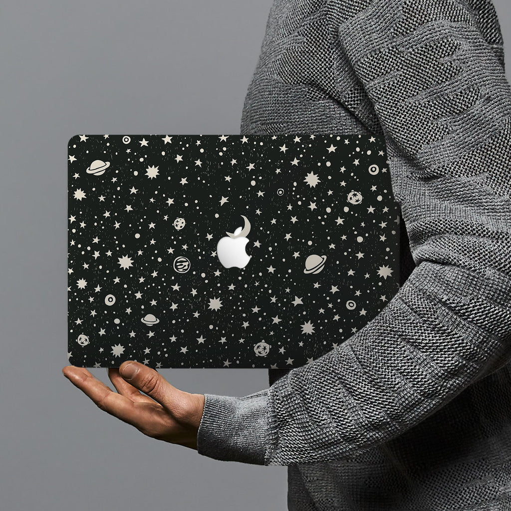 hardshell case with Space design combines a sleek hardshell design with vibrant colors for stylish protection against scratches, dents, and bumps for your Macbook