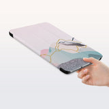 a hand is holding the Personalized Samsung Galaxy Tab Case with Marble Art design