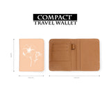 compact size of personalized RFID blocking passport travel wallet with Sketched Botanicals design