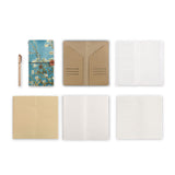 midori style traveler's notebook with Oil Painting design, refills and accessories