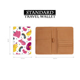 standard size of personalized RFID blocking passport travel wallet with Cute Dinozaurus design